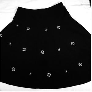 Carmen Marc Valvo Jewel Swing A-line Skater Skirt